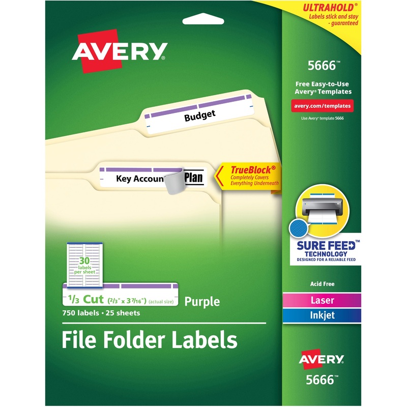 Avery TrueBlock File Folder Labels – AVE5666