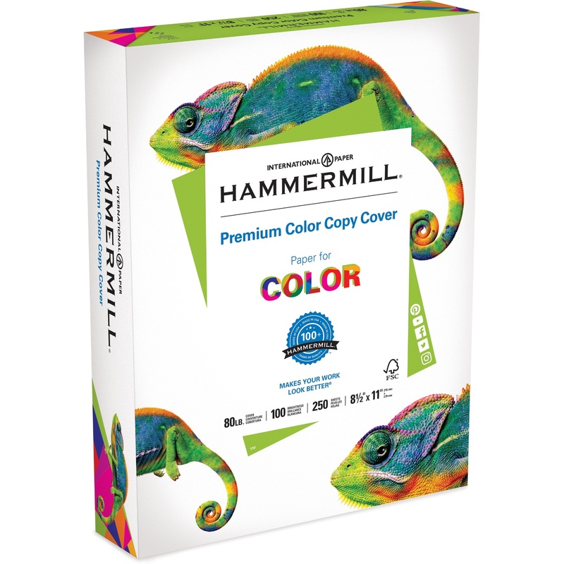 Hammermill Color Copy Cover for Color Copiers, Inkjet & Laser Printers – White – HAM120023