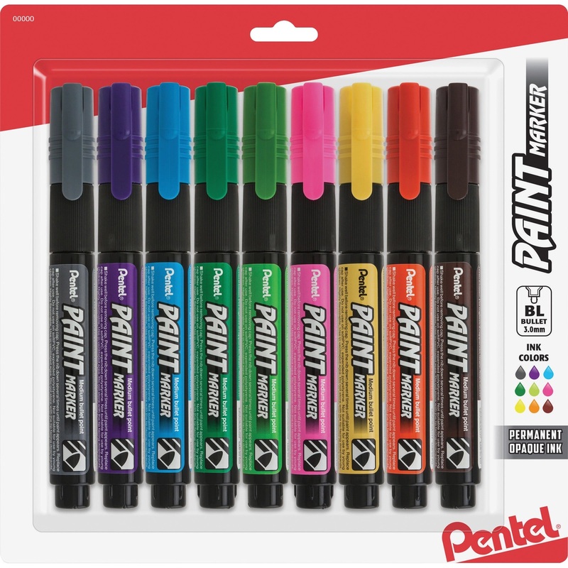 Pentel Opaque Bullet Tip Paint Markers – PENMMP20BP9M