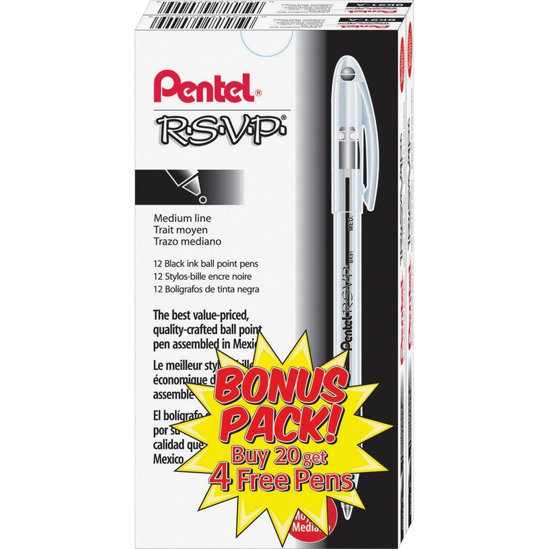 Pentel R.S.V.P. Ballpoint Stick Pens – PENBK91ASWUS