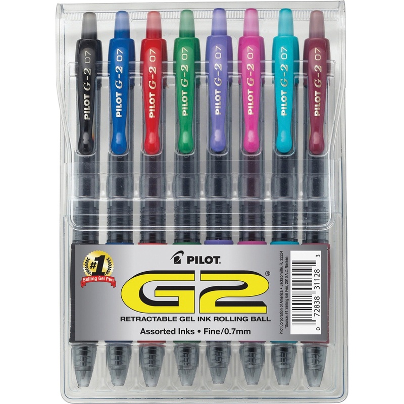 Pilot G2 Retractable Gel Ink Rollerball Pens – PIL31128