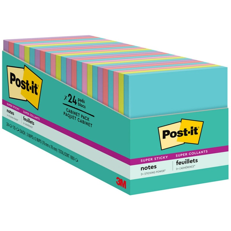 Post-it Super Sticky Notes – Supernova Neons Color Collection – MMM65424SSMIACP