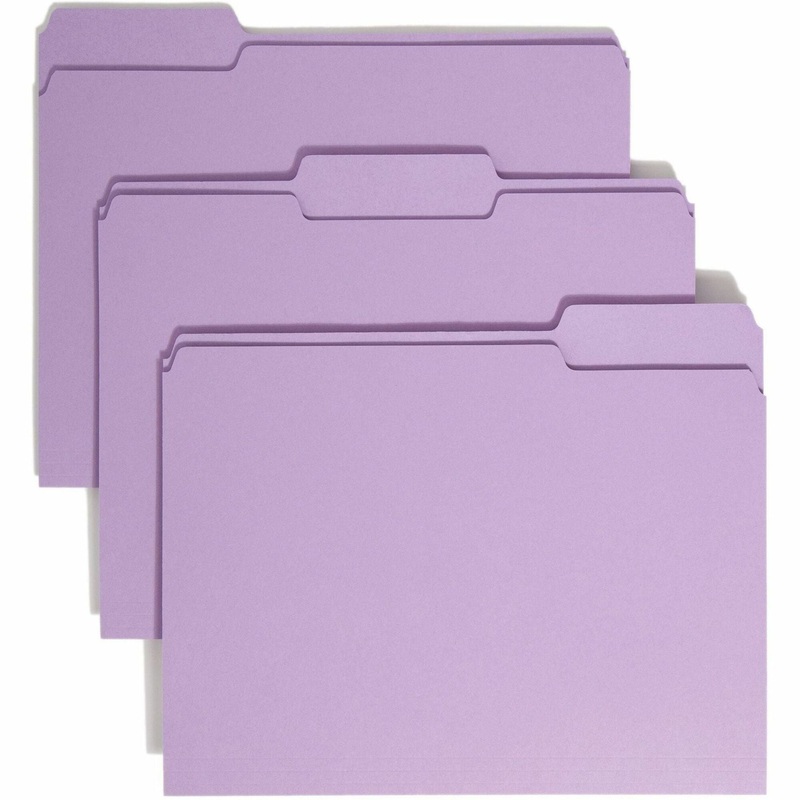 Smead Colored 1/3 Tab Cut Letter Recycled Top Tab File Folder – SMD12443