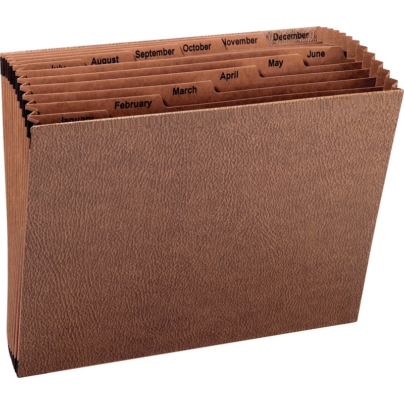 Smead TUFF Expanding File, Monthly (Jan.-Dec.) 12 Pockets, Letter Size, Redrope-Printed Stock (70488) – SMD70488