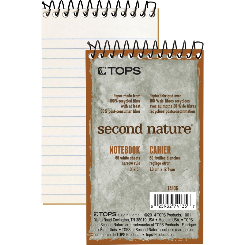 TOPS Second Nature Narrow Ruled Notebooks – TOP74135