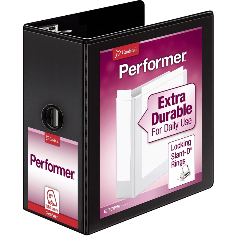 Cardinal Performer ClearVue 5 Slant-D Binder – CRD17951