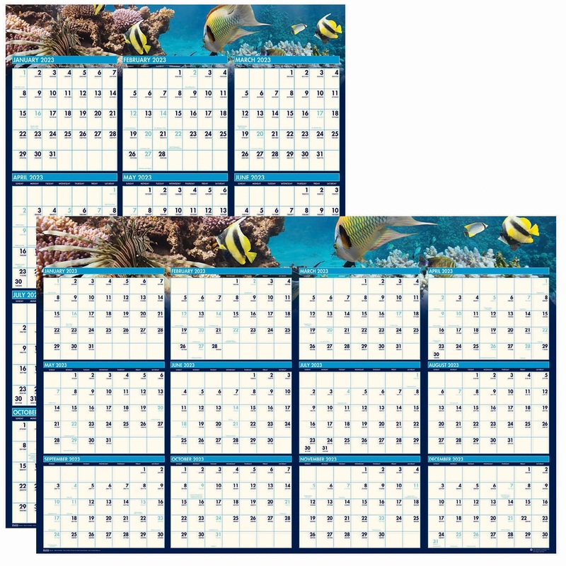 House of Doolittle Earthscapes Sea Life Laminated Planner – HOD3969