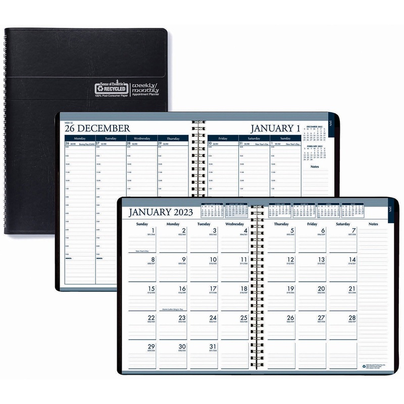 House of Doolittle Tabbed Wirebound Weekly/Monthly Planner – HOD28302