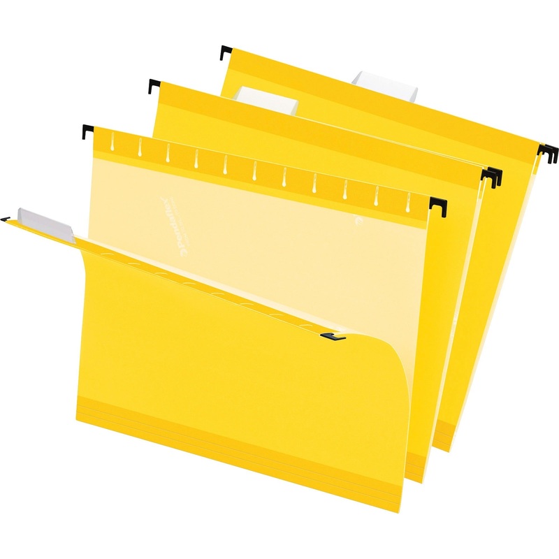 Pendaflex 1/5 Tab Cut Letter Recycled Hanging Folder – PFX415215YEL