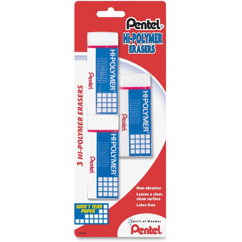 Pentel Hi-Polymer Eraser – PENZEH10BP3K6