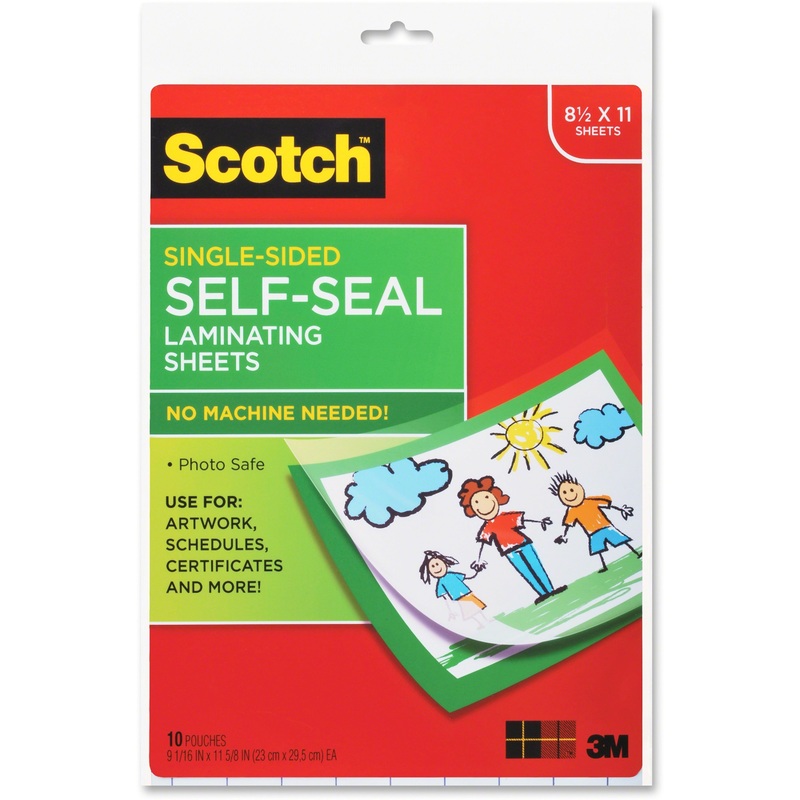 Scotch Self-Seal Laminating Pouches – MMMLS854SS10