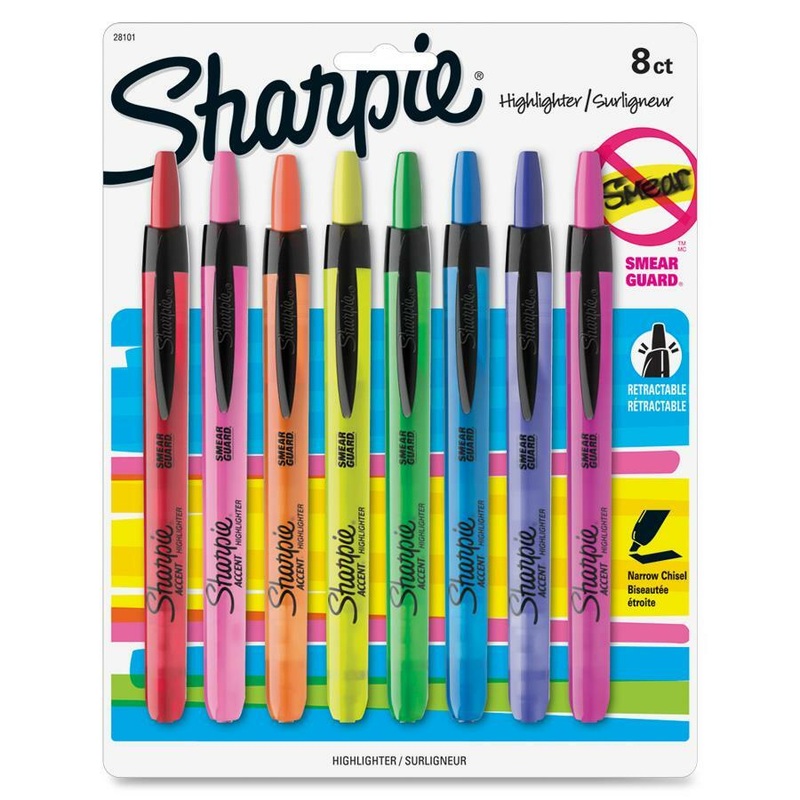 Sharpie Smear Guard Retractable Highlighters – SAN28101