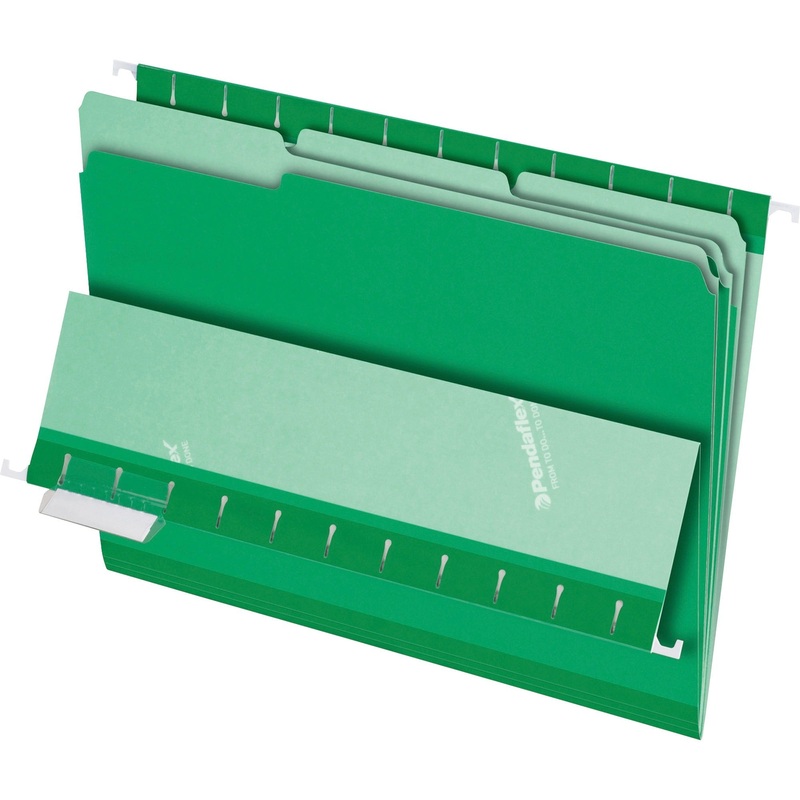 Pendaflex 1/3 Tab Cut Letter Recycled Top Tab File Folder – PFX421013BGR