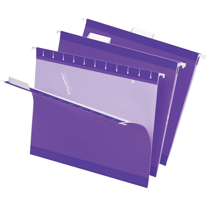 Pendaflex 1/5 Tab Cut Letter Recycled Hanging Folder – PFX415215VIO