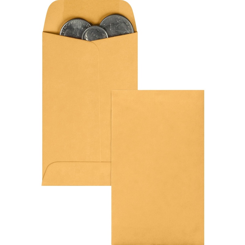 Quality Park No. 3 Coin and Small Parts Envelope with Gummed Flap – QUA50262