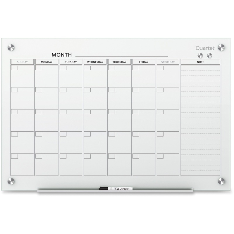 Quartet Infinity Glass Dry-Erase Calendar Board – QRTGC3624F