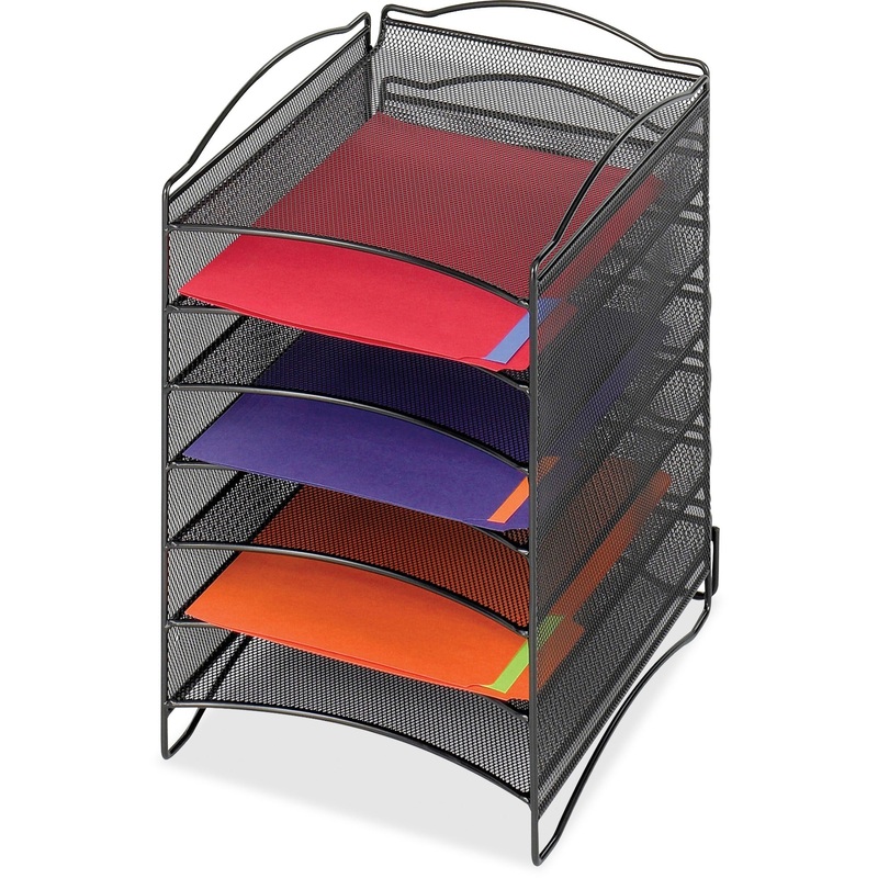 Safco 6-Compartment Mesh Desktop Organizer – SAF9431BL