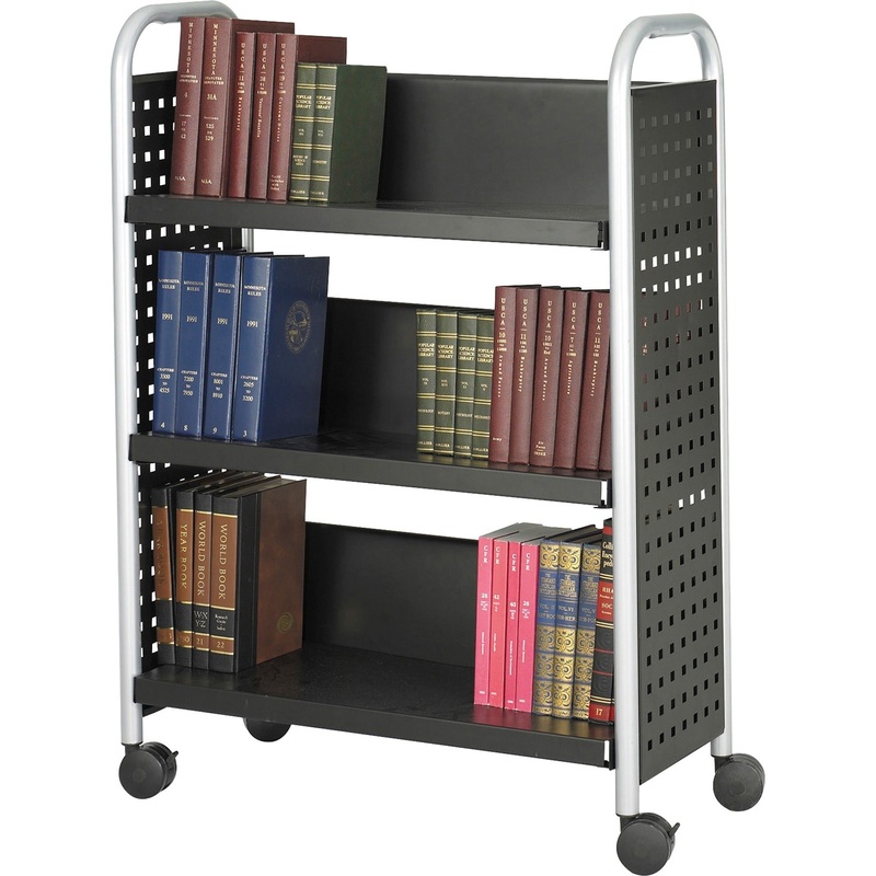 Safco Scoot Single Sided Book Cart – SAF5336BL