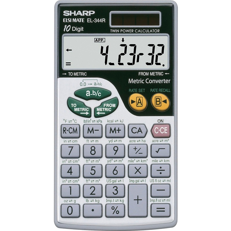 Sharp Calculators EL-344RB 10-Digit Handheld Calculator – SHREL344RB