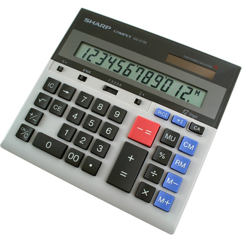 Sharp Calculators QS-2130 12-Digit Commercial Desktop Calculator – SHRQS2130