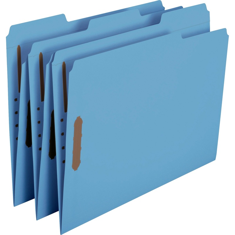 Smead Colored 1/3 Tab Cut Letter Recycled Fastener Folder – SMD12040