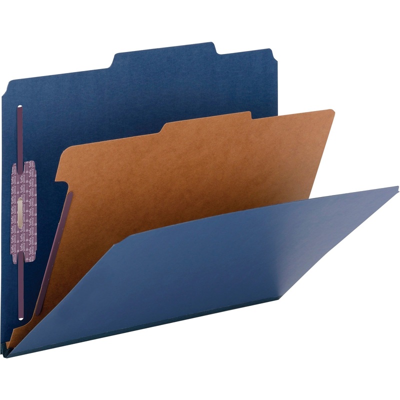 Smead SafeSHIELD 2/5 Tab Cut Letter Recycled Classification Folder – SMD13732