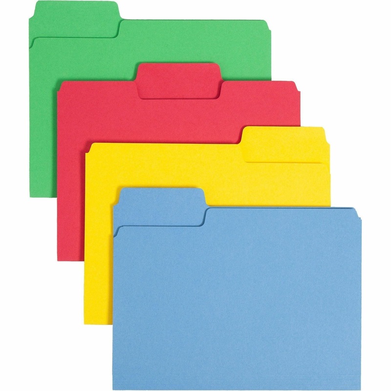 Smead SuperTab 1/3 Tab Cut Letter Recycled Top Tab File Folder – SMD11987