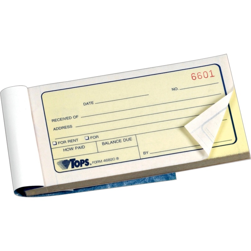 TOPS Carbonless Money Receipt Books – TOP46820