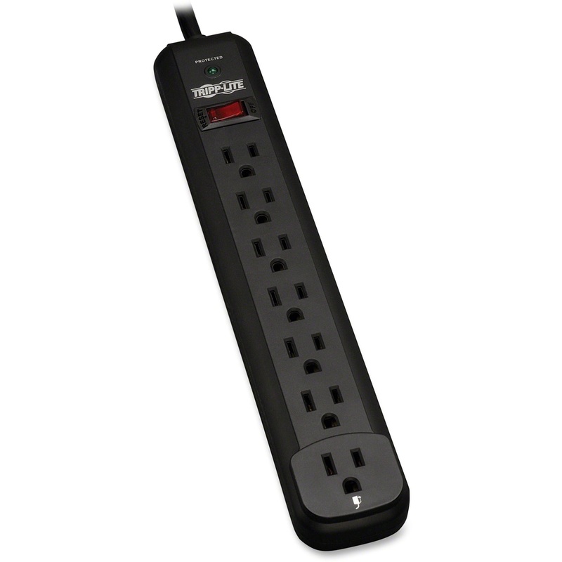 Tripp Lite Surge Protector Power Strip 120V 7 Outlet 12′ Cord 1080 Joule Black – TRPTLP712B