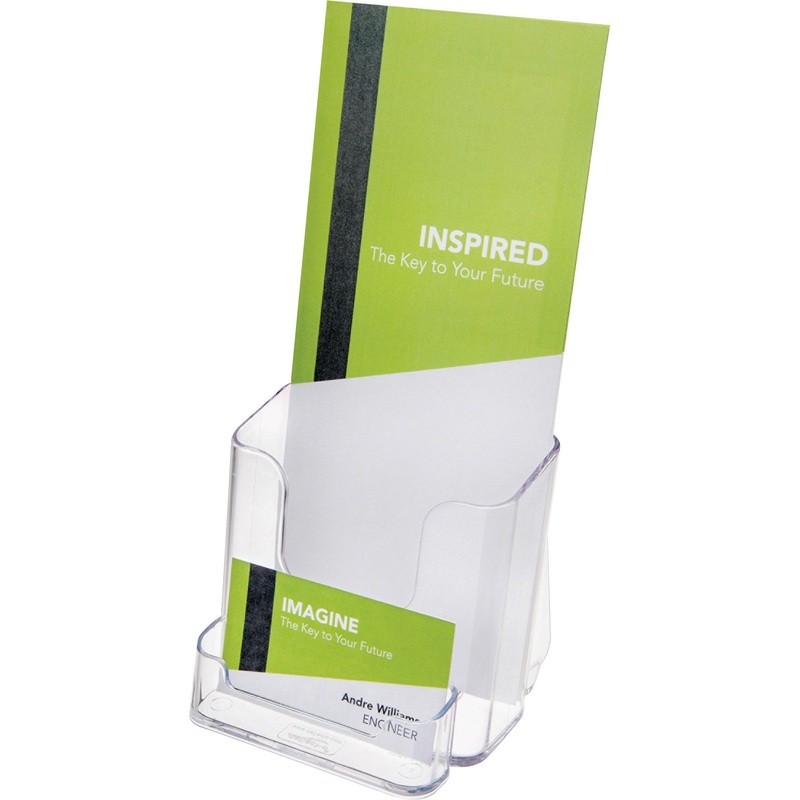 Deflect-o Countertop Leaflet Holder With Business Card Holder – DEF78601
