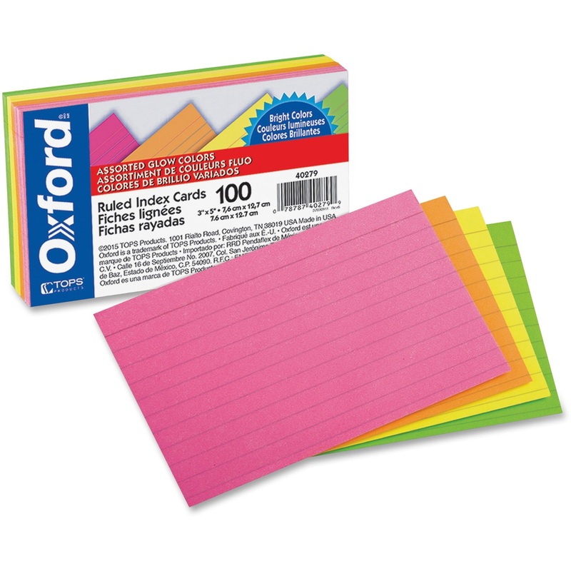 Oxford Neon Index Cards – OXF40279