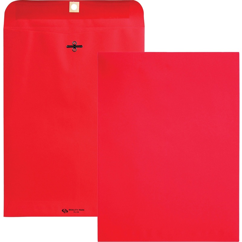 Quality Park 9 x 12 Clasp Envelopes with Deeply Gummed Flaps – QUA38734