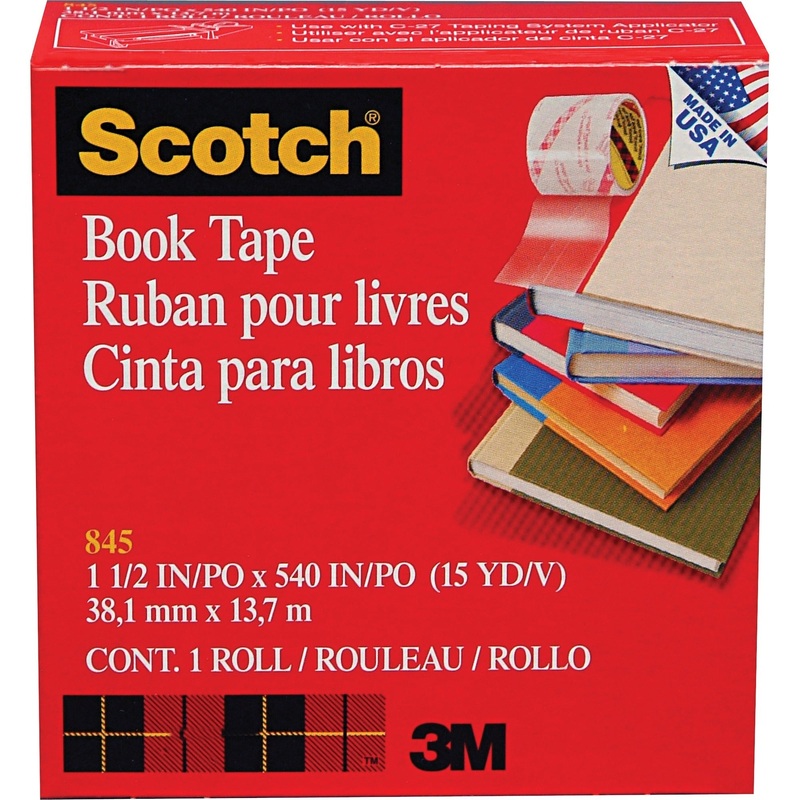 Scotch Book Tape – MMM845112|Repairing,Reinforcing,Protecting,Covering|No