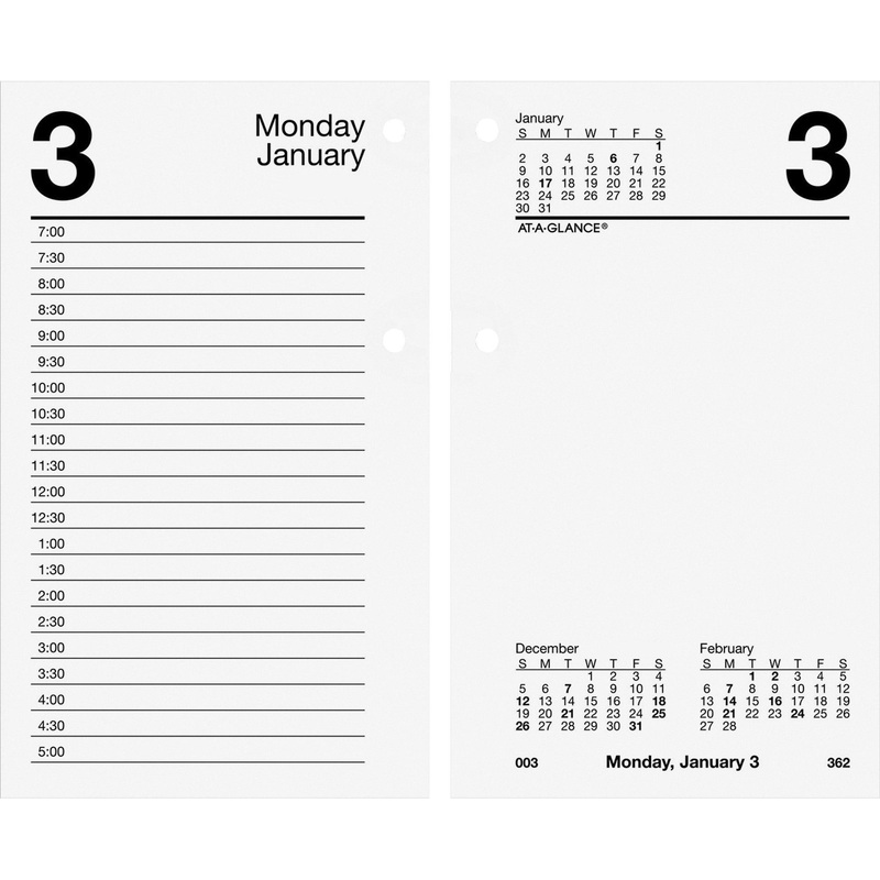 At-A-Glance Daily Desk Calendar Refill – AAGE71750