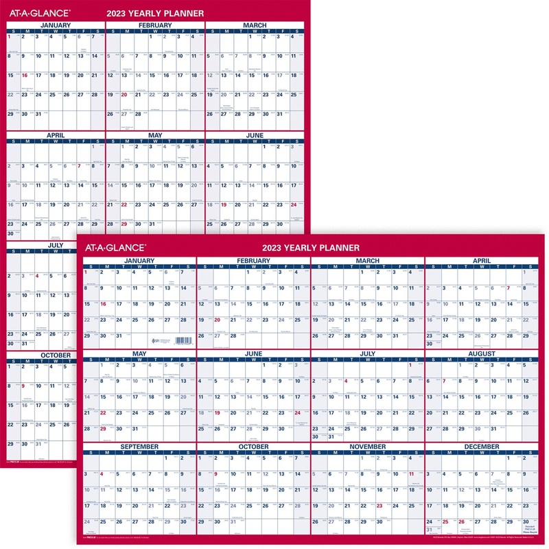 At-A-Glance Reversible Paper Yearly Wall Planner – AAGPM21228