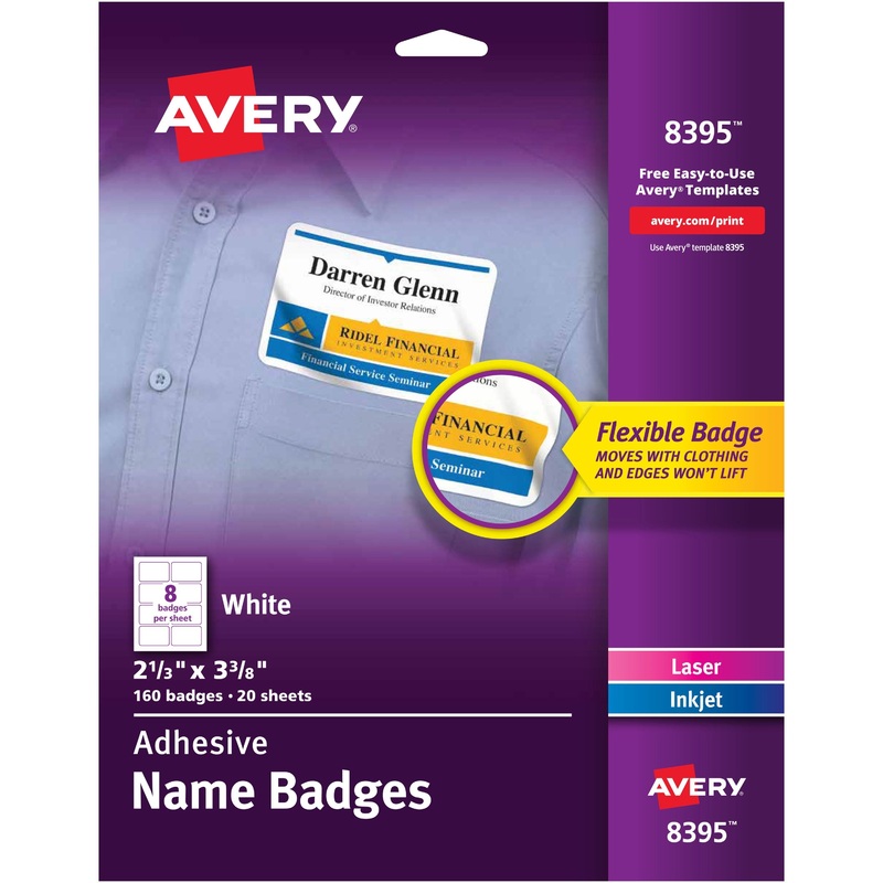 Avery Adhesive Name Badges – AVE8395
