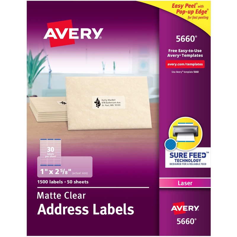 Avery Easy Peel Return Address Labels – AVE5660