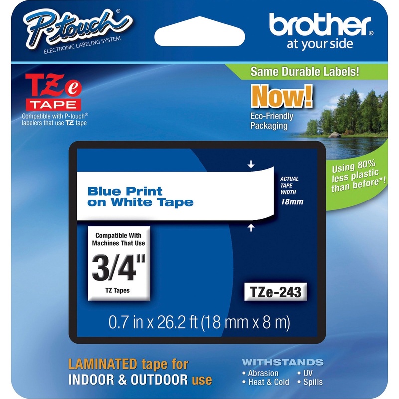 Brother P-Touch TZe Flat Surface Laminated Tape – BRTTZE243