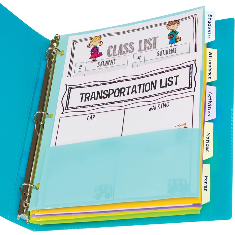 C-Line Bright Multi-pocket 5-tab Index Dividers – CLI07650