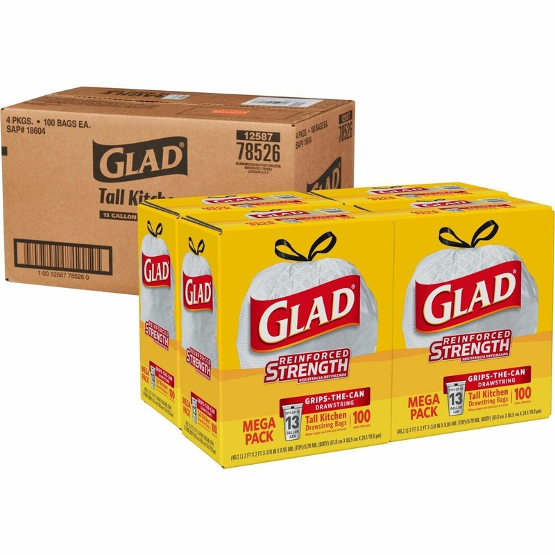 Glad ForceFlex Tall Kitchen Drawstring Trash Bags – CLO78526CT