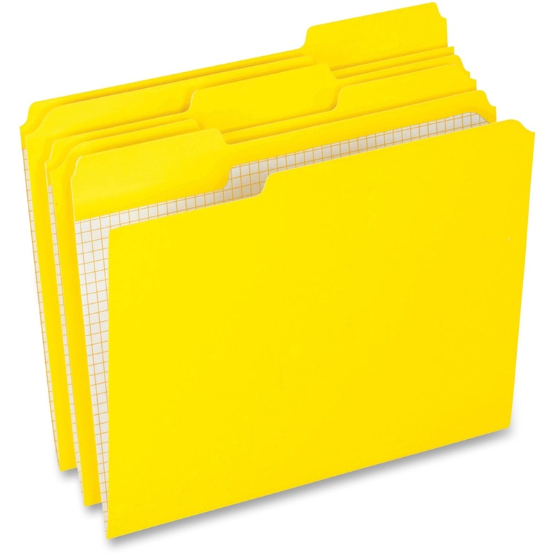Pendaflex 1/3 Tab Cut Letter Recycled Top Tab File Folder – PFXR15213YEL
