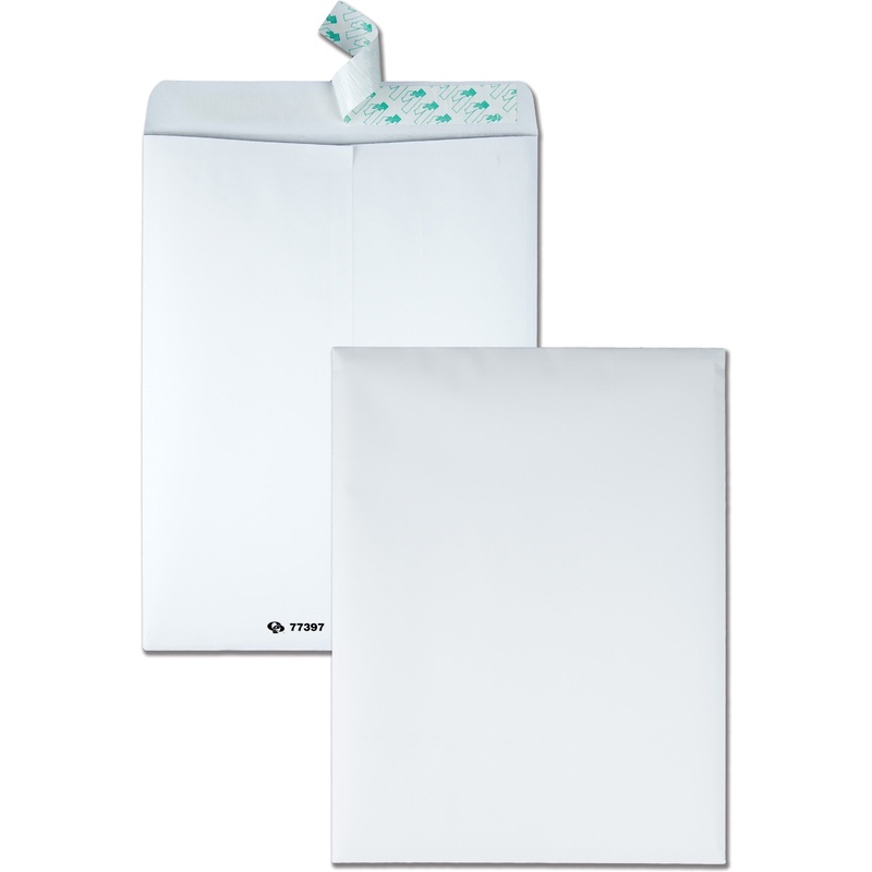 Quality Park 10 x 13 Tech-no-Tear Paper Out Catalog Envelopes with Self-Sealing Closure – QUA77397