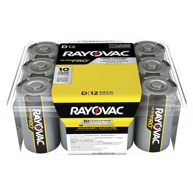 Rayovac Ultra Pro Alkaline D Batteries – RAYALD12PPJ