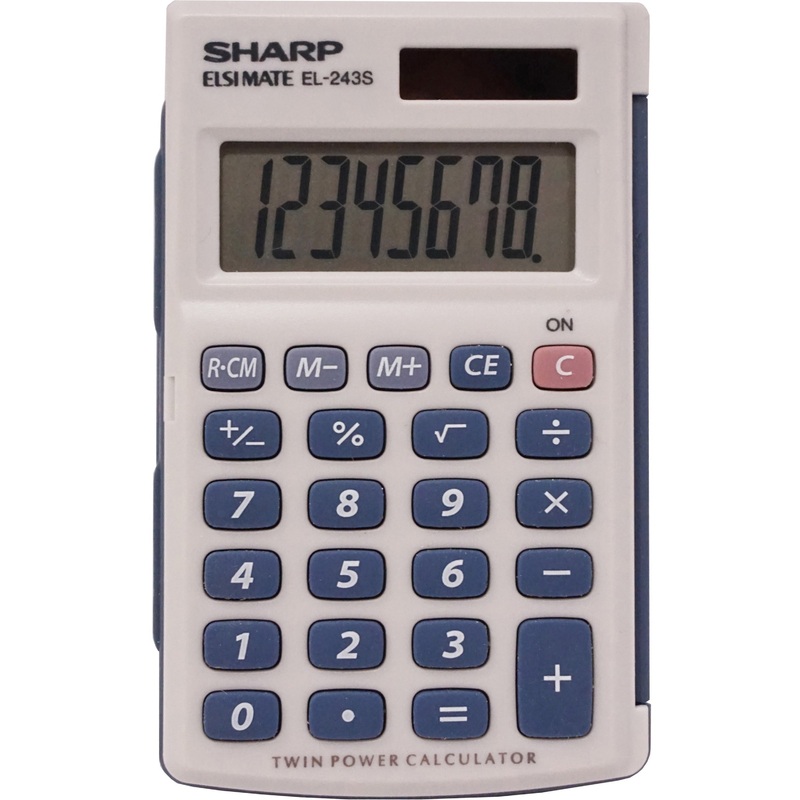 Sharp Calculators Handheld Calculator with Hard Case – SHREL243SB