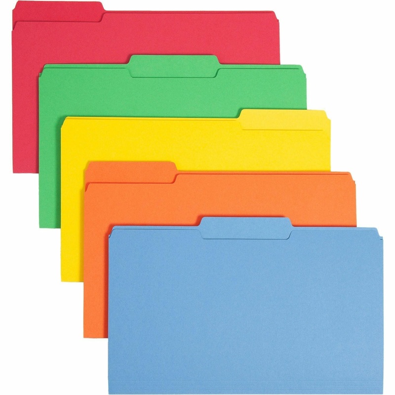 Smead Colored 1/3 Tab Cut Legal Recycled Top Tab File Folder – SMD16943