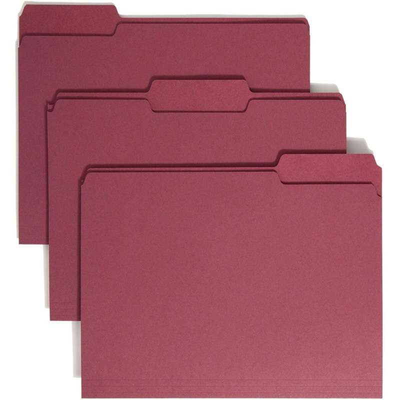 Smead Colored 1/3 Tab Cut Letter Recycled Top Tab File Folder – SMD13093