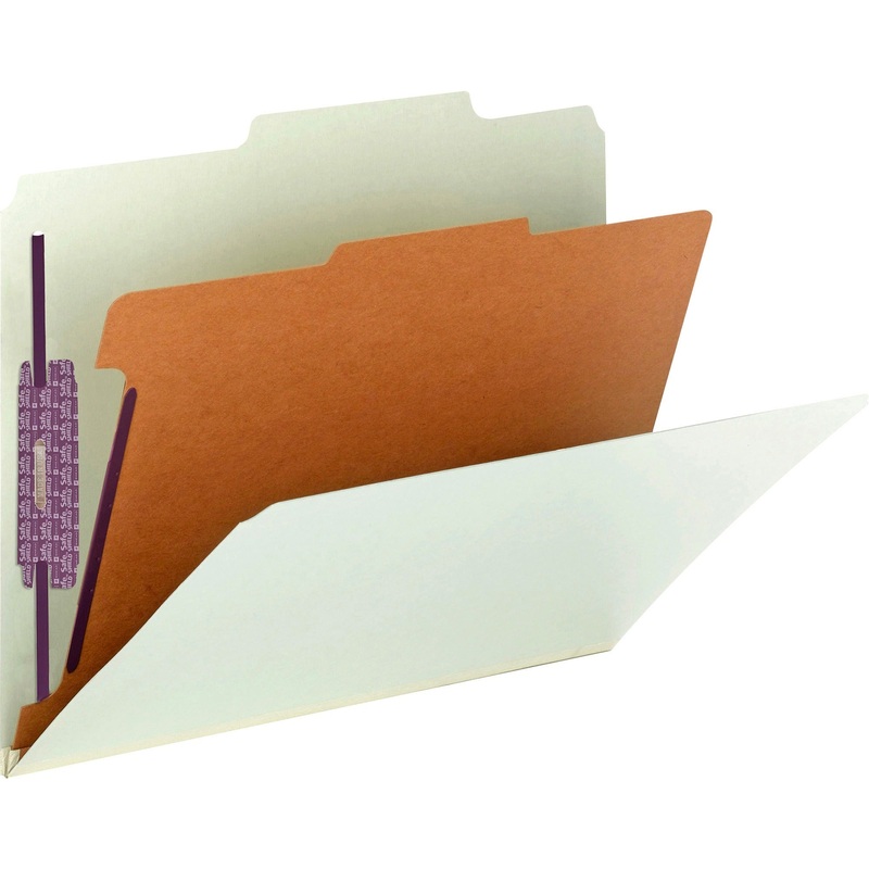 Smead SafeSHIELD 2/5 Tab Cut Letter Recycled Classification Folder – SMD13776