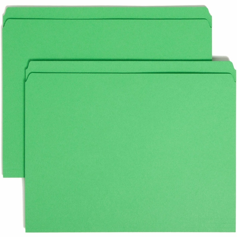 Smead Straight Tab Cut Letter Recycled Top Tab File Folder – SMD12110