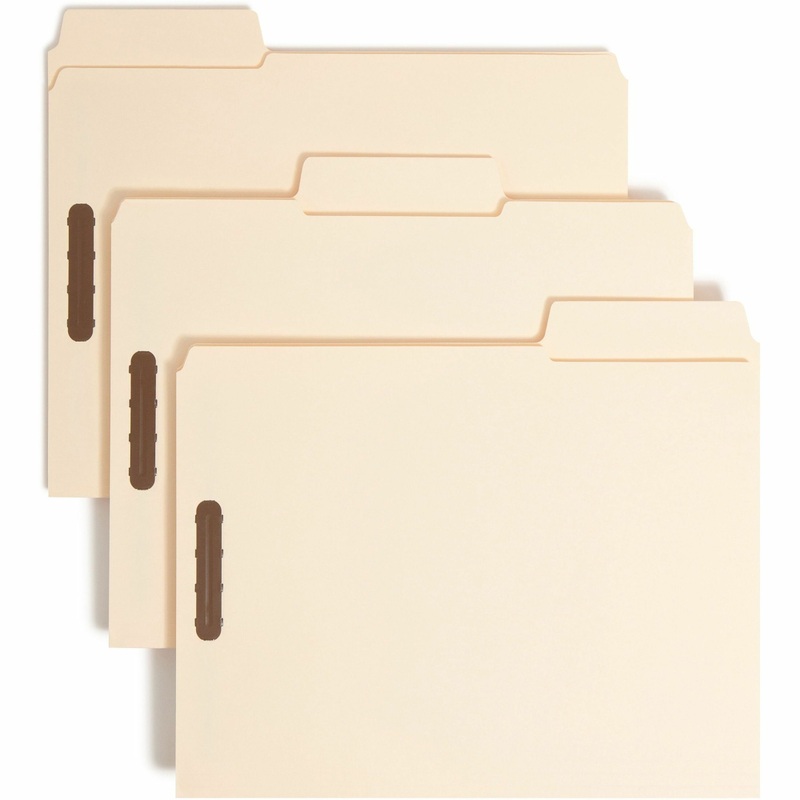 Smead SuperTab 1/3 Tab Cut Letter Recycled Fastener Folder – SMD14535