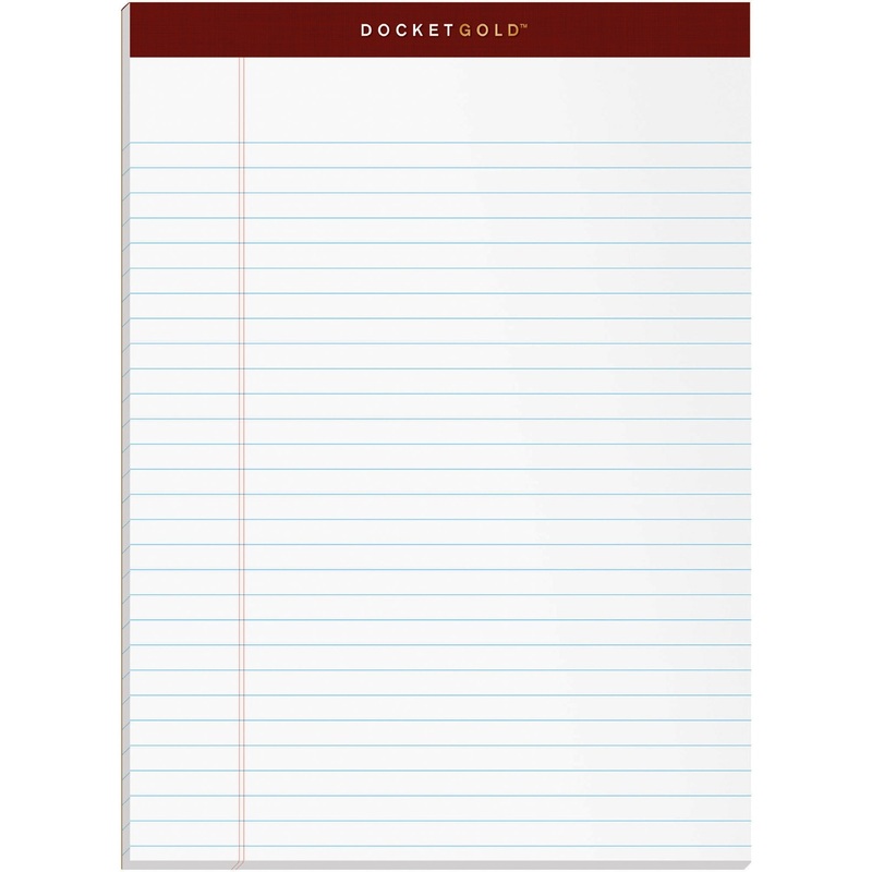 TOPS Docket Gold Legal Ruled White Legal Pads – TOP63960